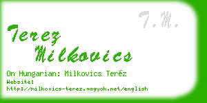 terez milkovics business card